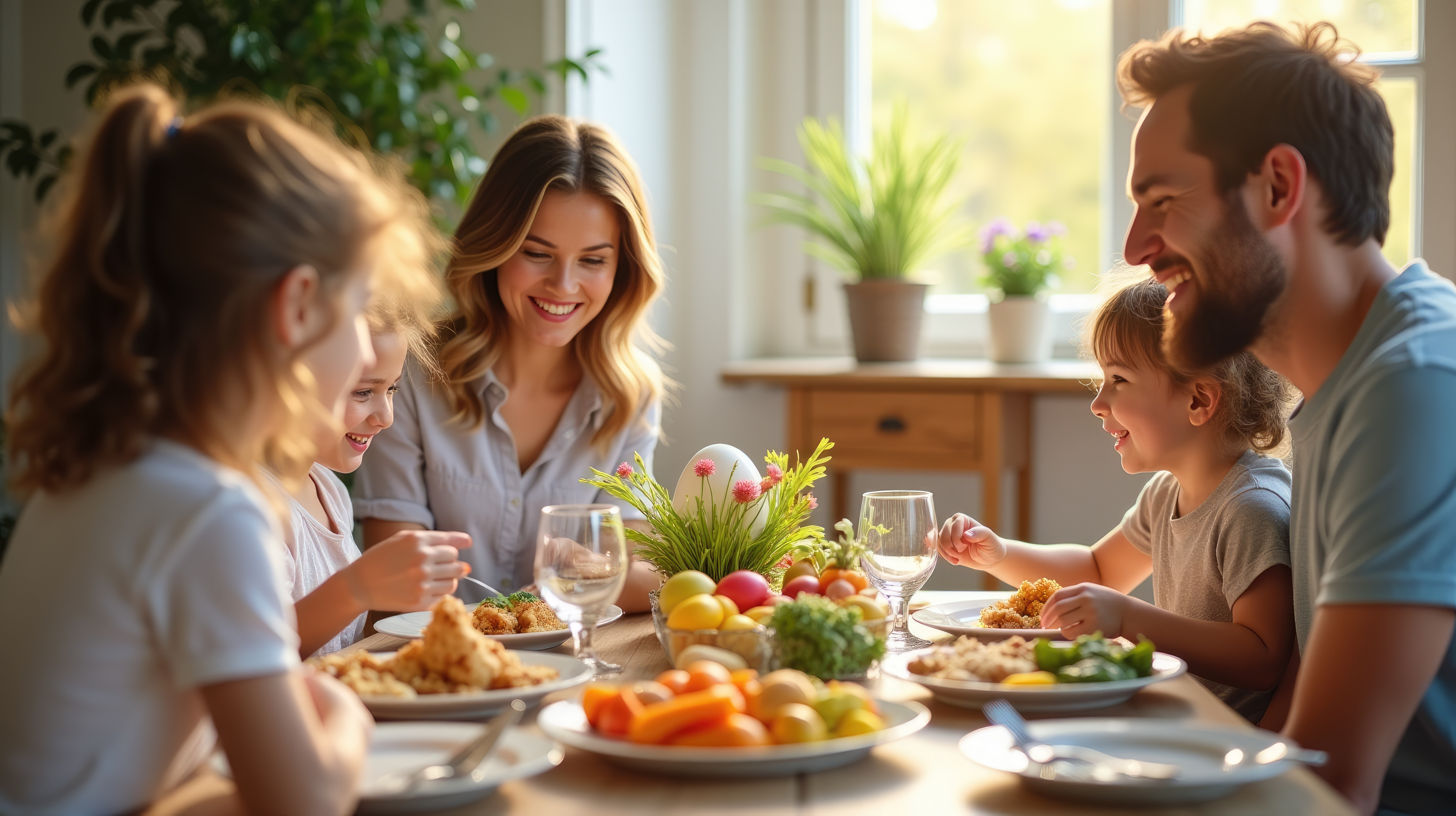 A family enjoying dinner, representing the time saved by using Inspect AI Pro.
